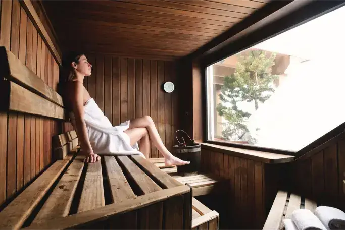 sauna pour &eacute;liminer l&rsquo;eau retenue
