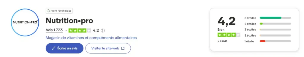 r&eacute;putation de Nutrition Pro sur les plateformes d&rsquo;avis