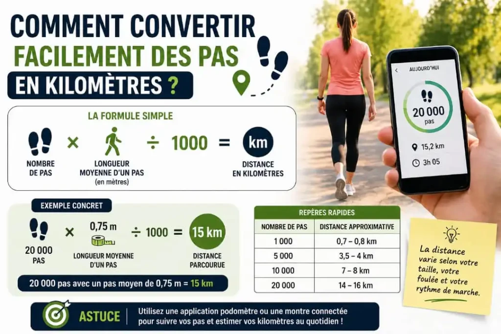 pas en km